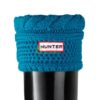 Meias HUNTER S24816 Moss Cable Cuff Welly Socks Feather Blue