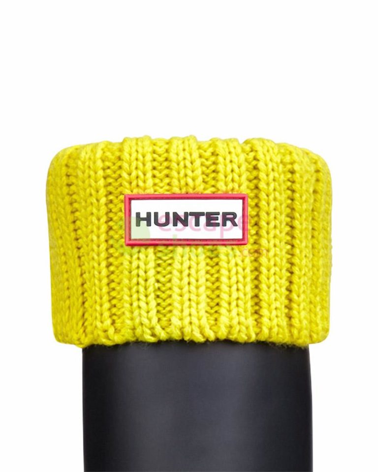 Meias HUNTER Chunky Rib Boot Socks Yellow Chartreuse UAS3002AACYCT