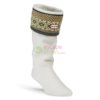 Meias HUNTER S25314 Fairisle Pattern Cuff Wellys Socks Multi Grey Chocolate