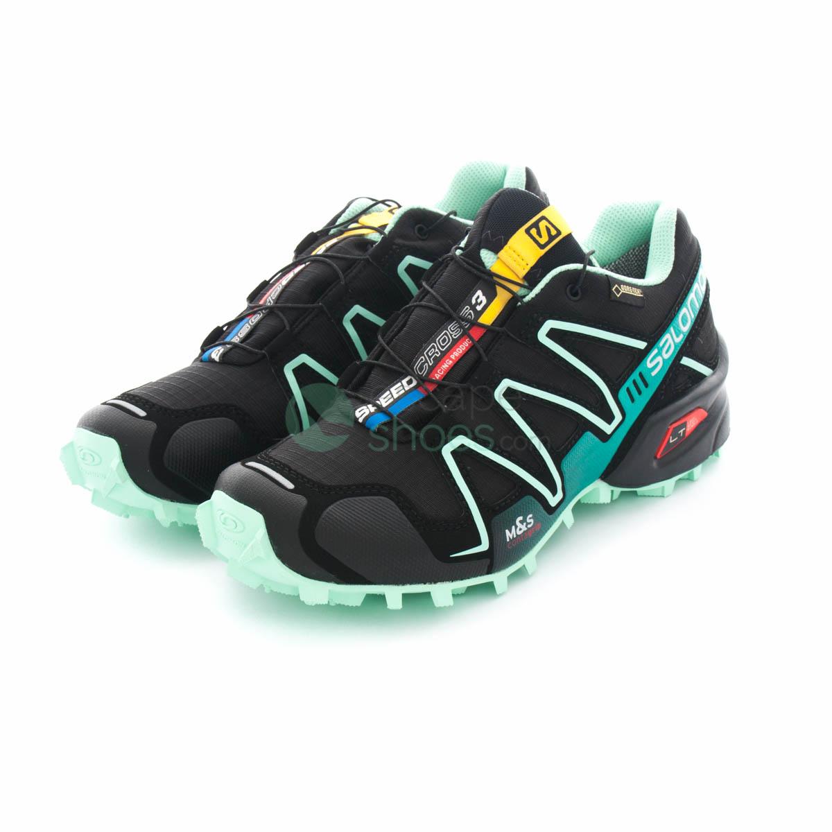 Refinería oportunidad Será Sneakers SALOMON Speedcross 3 Gore-Tex Black Lucite Green 381564
