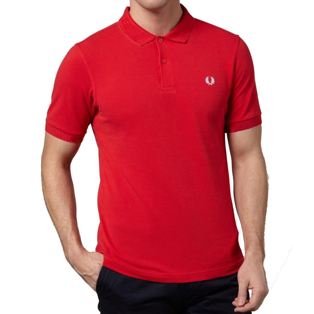 red fred perry polo shirt