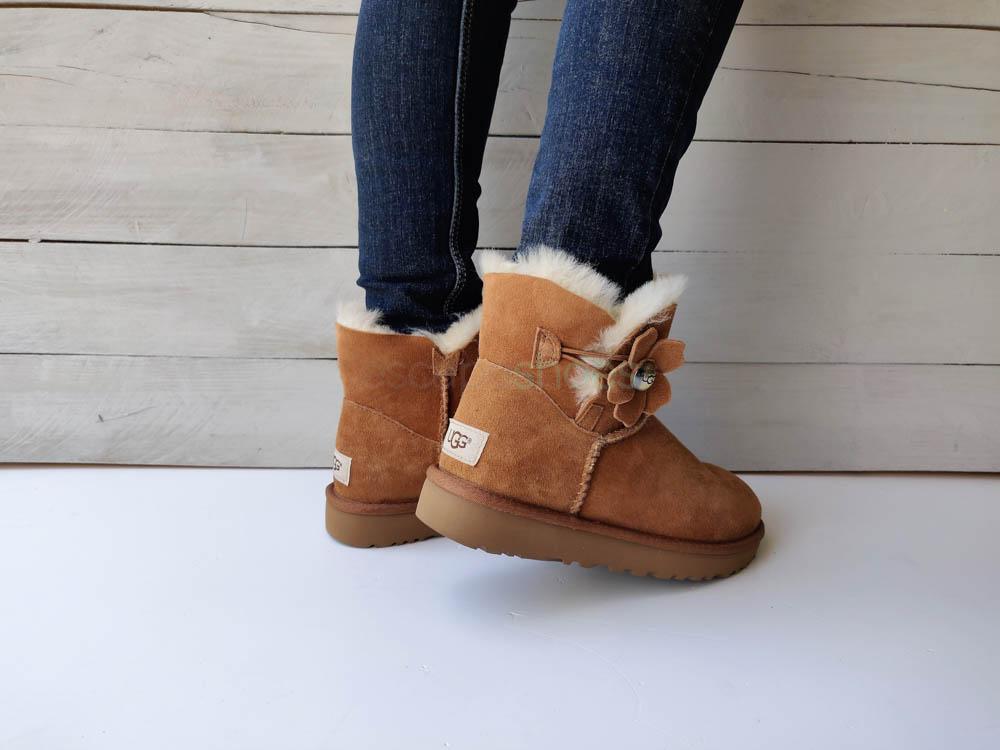 brown ugg boots with buttons