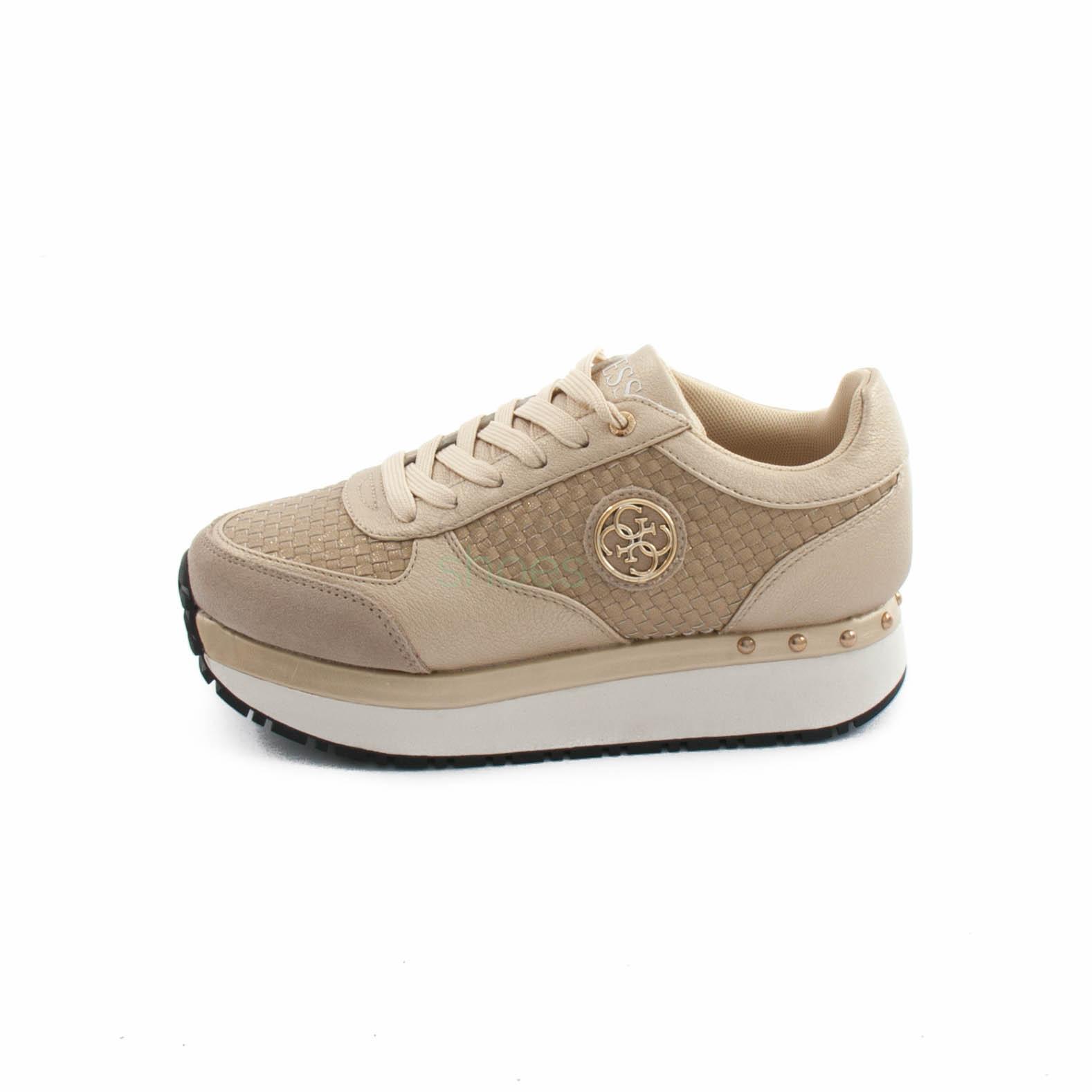 guess shoes gold sneakers