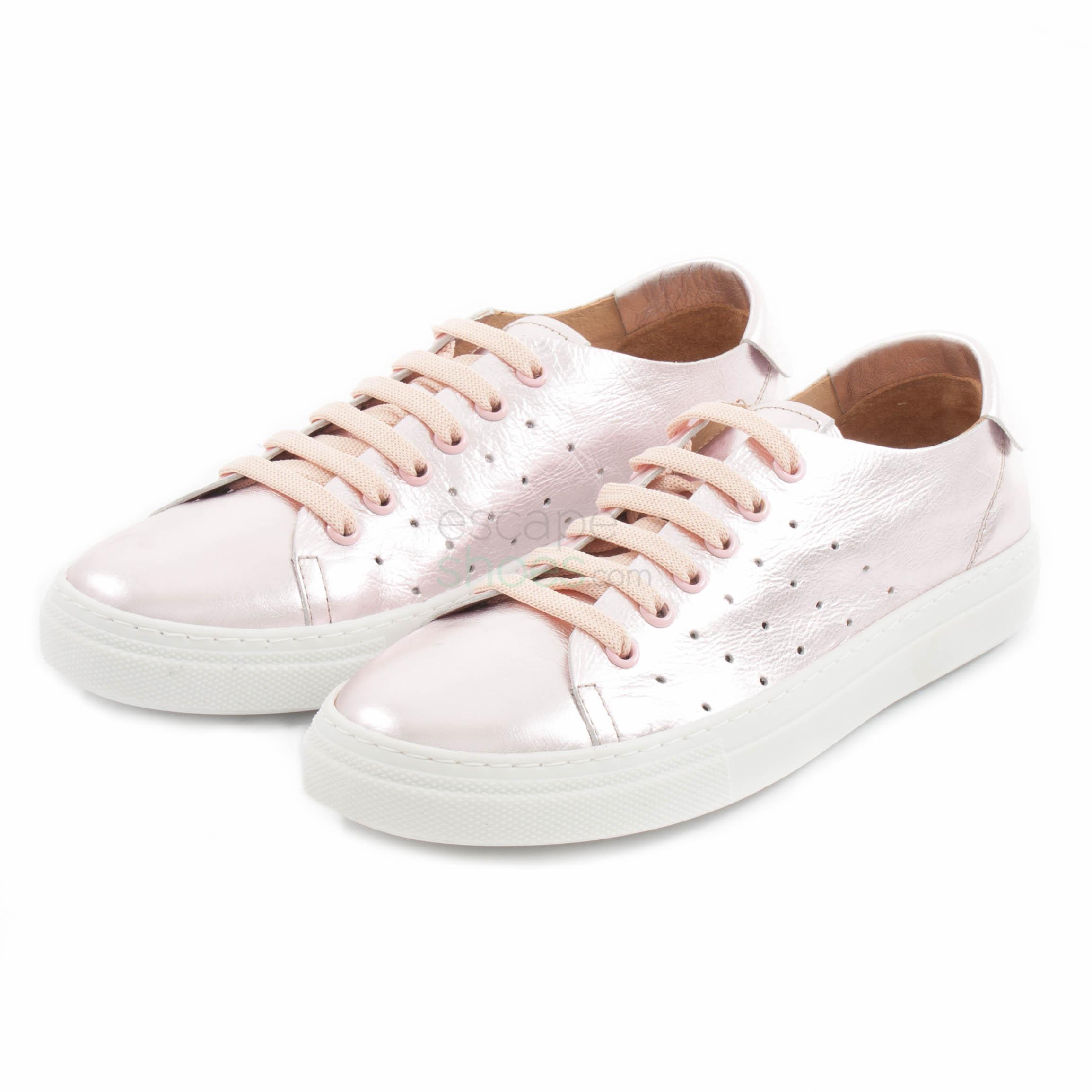 pink and gold sneakers