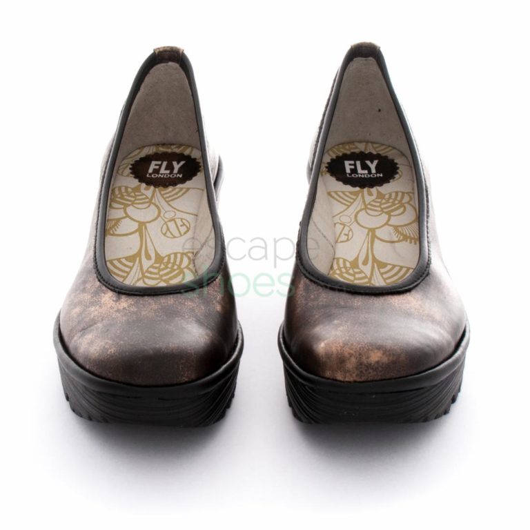 Sapatos FLY LONDON Yellow Yalu Bronze Black P500509026