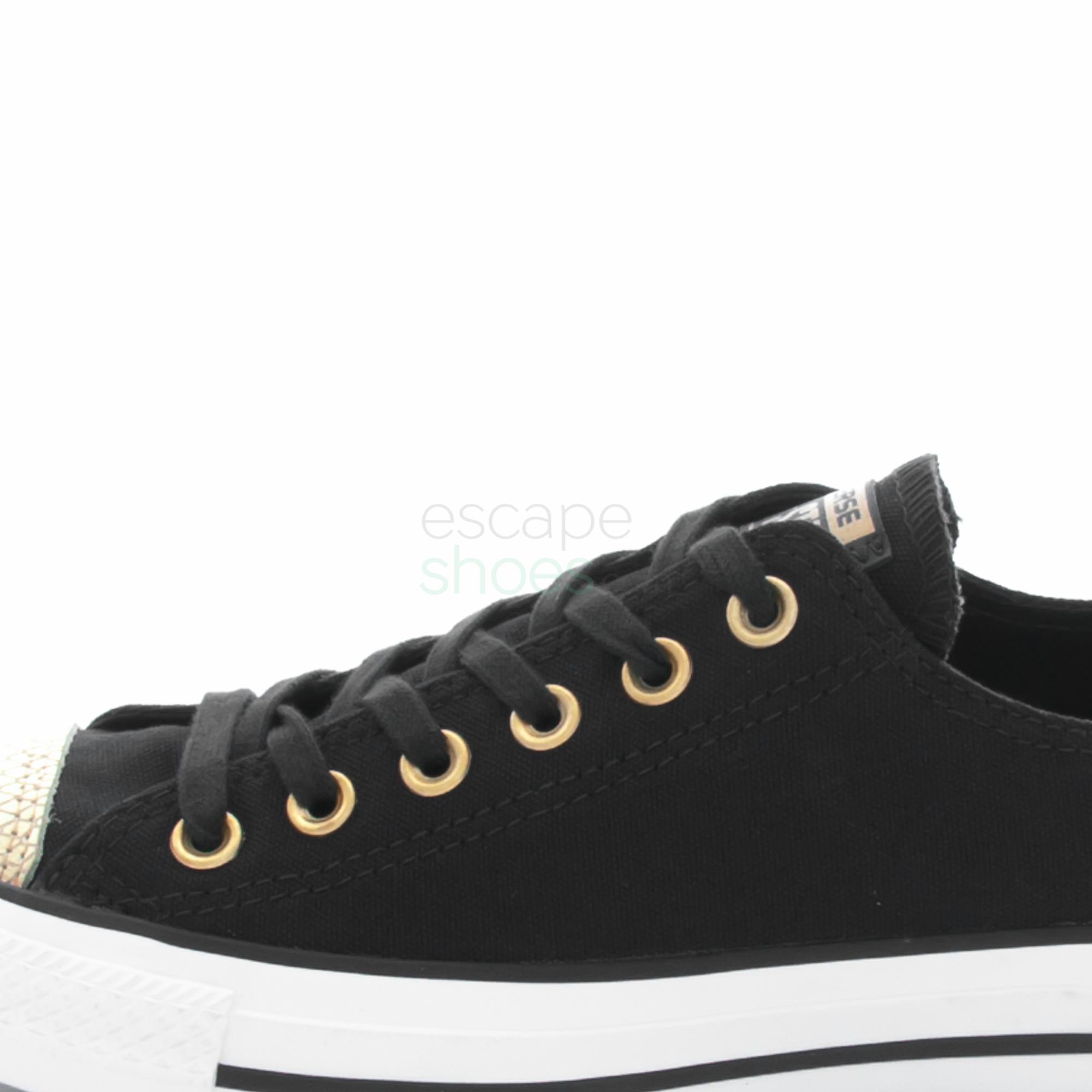 black and gold converse shoes