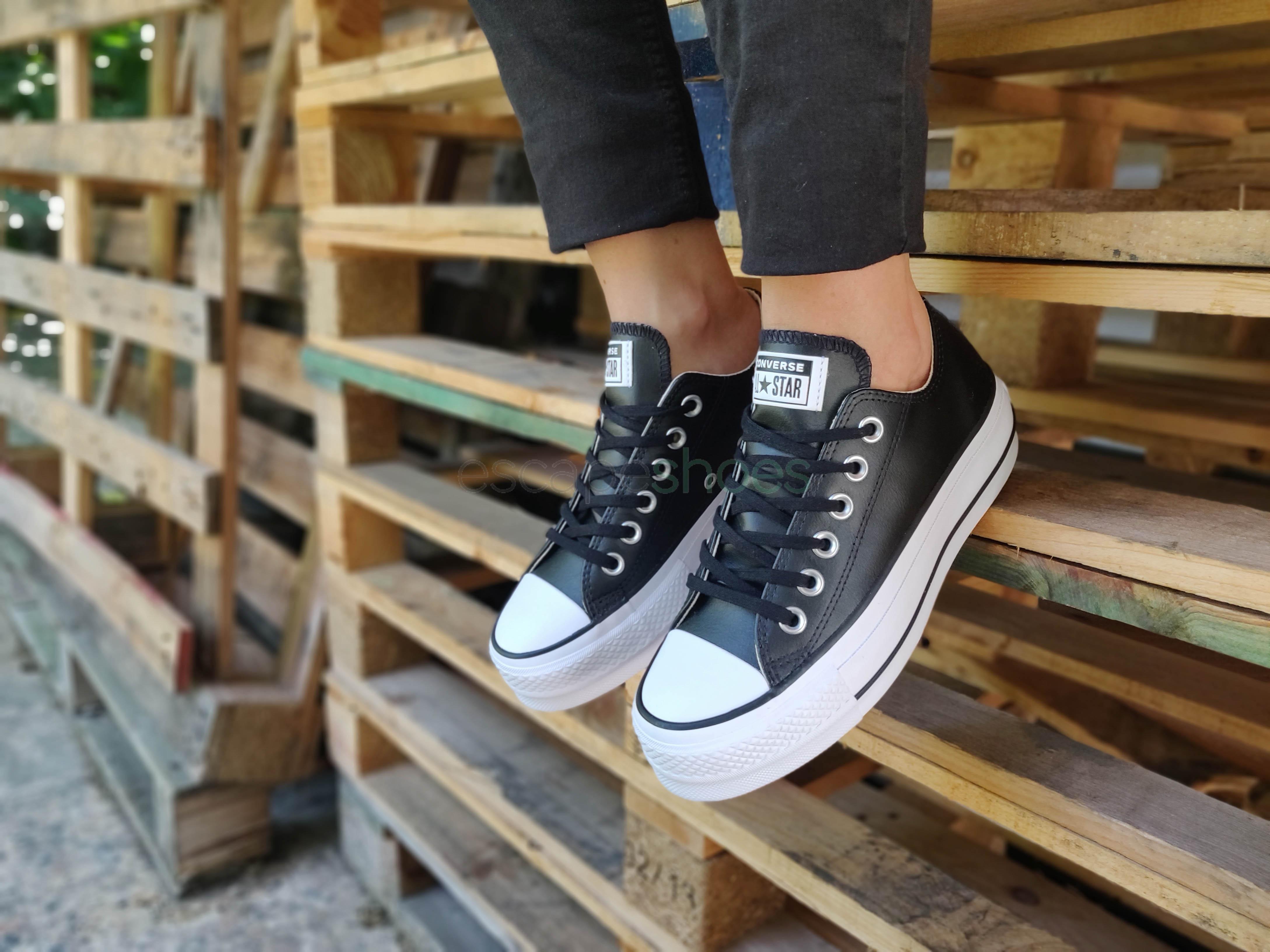 chuck taylor lift leather