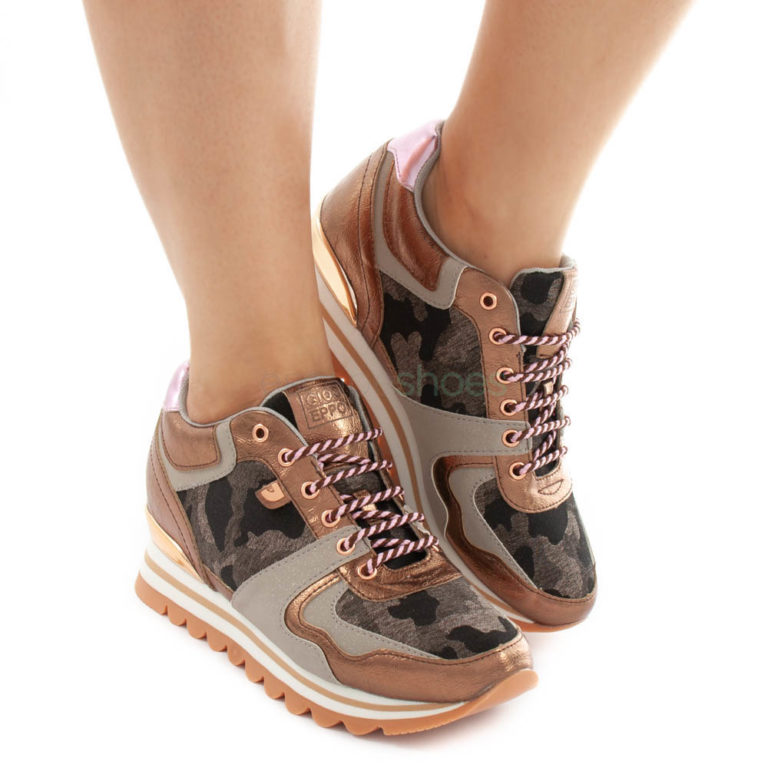 Sneakers GIOSEPPO Wedge Avallon Grey Camouflage