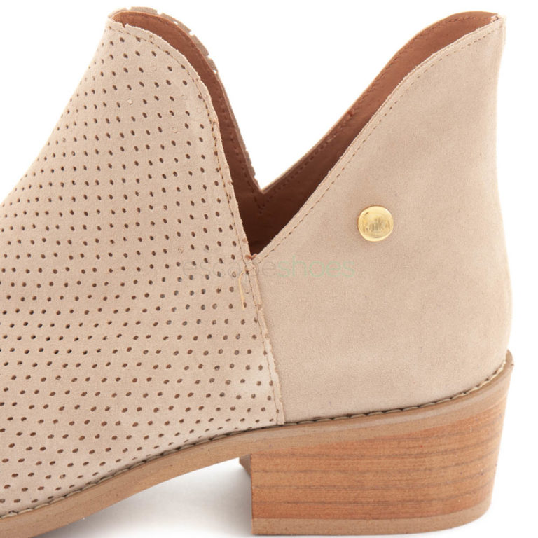 Ankle Boots RUIKA Perforated Suede Beige