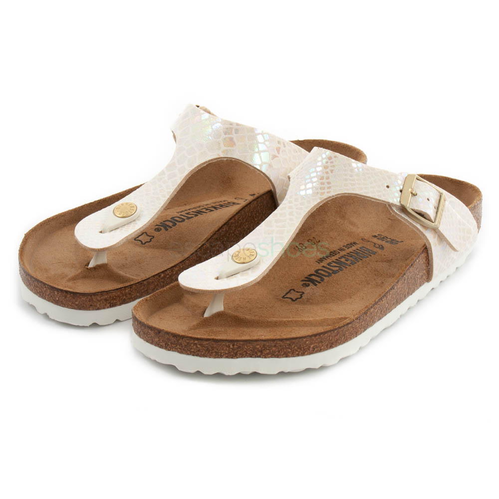 cream birkenstock sandals