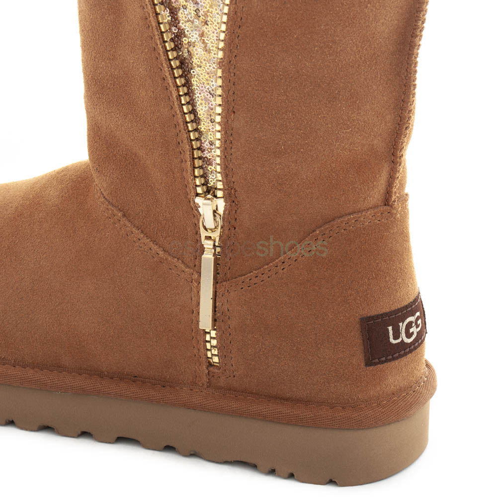 ugg boots with gold zipper