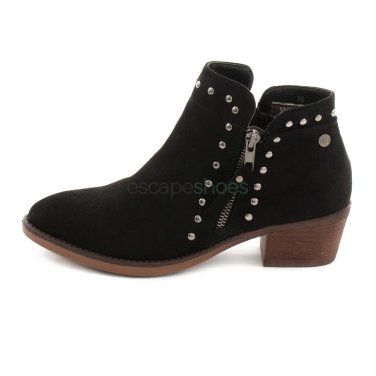 Ankle Boots XTI Suede Zip Studs Black