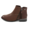 Ankle Boots XTI Leather Zip Brown
