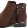 Ankle Boots XTI Leather Zip Brown