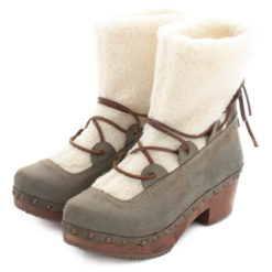 Ankle Boots XUZ Fur Ties Grey 26096-C