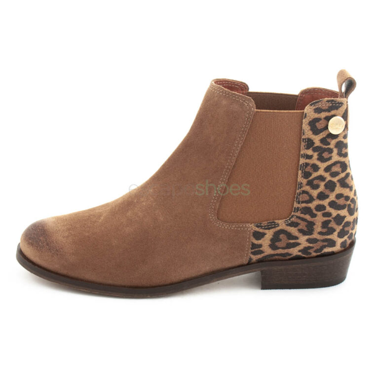Ankle Boots RUIKA Suede Leopard Cognac 63/9124
