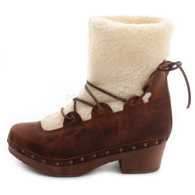 Ankle Boots XUZ Fur and Ties Brown 26096-CS