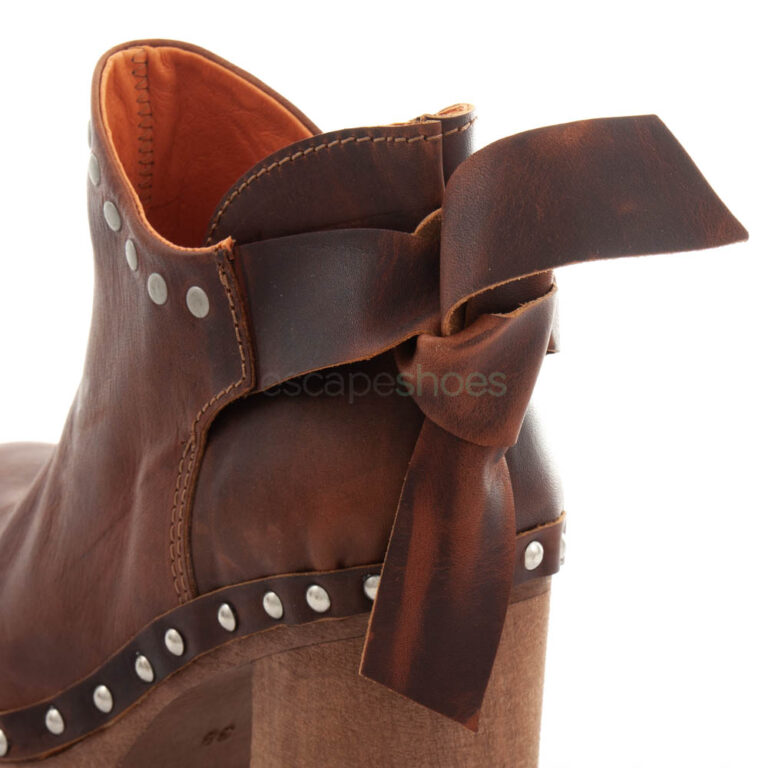 Ankle Boots XUZ Pop Back Bow Brown 26098-CS