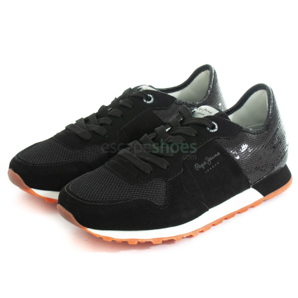 Black Sneakers PEPE Sequins W PLS31096 Verona 999 JEANS Full