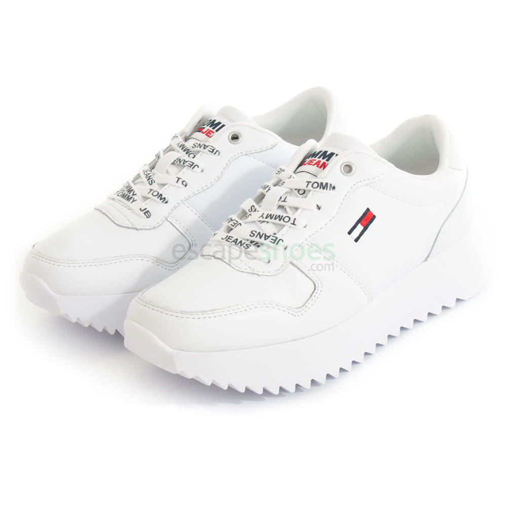 interval shear Usual Sneakers TOMMY HILFIGER High Cleated Leather EN0EN01120 White