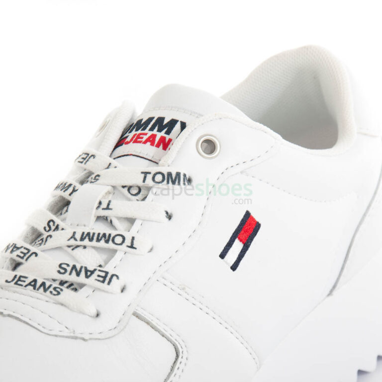 Tenis TOMMY HILFIGER High Cleated Leather EN0EN01120 White