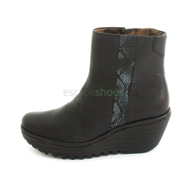 Ankle Boots FLY LONDON Yellow Yulu252 Snake Black P501252000