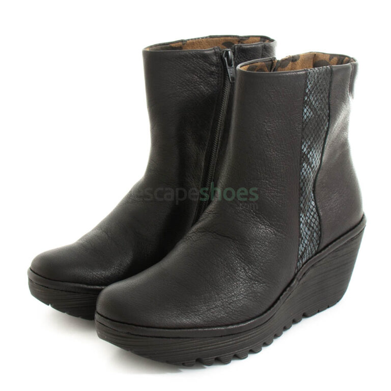 Ankle Boots FLY LONDON Yellow Yulu252 Snake Black P501252000