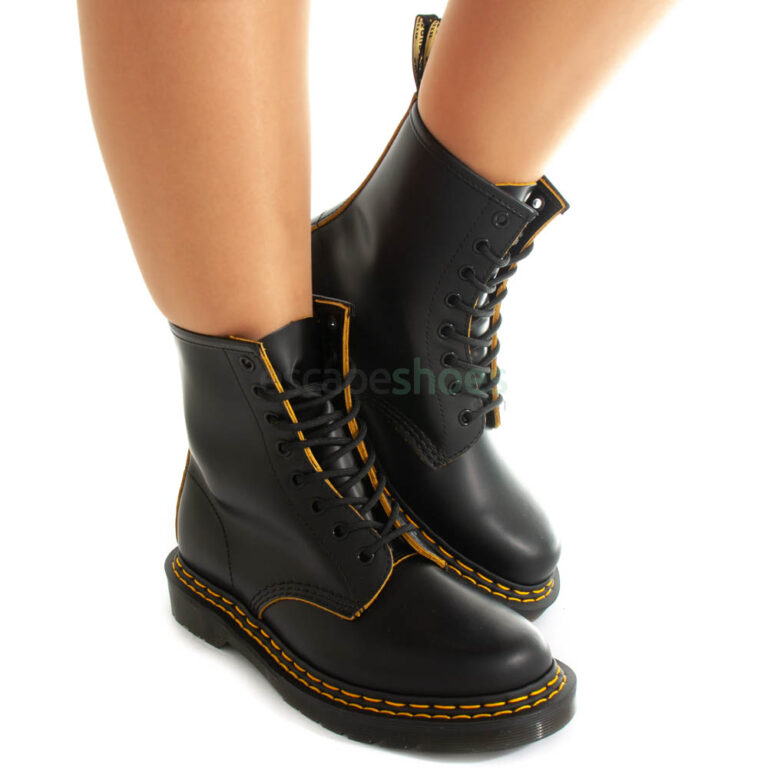 Botas DR MARTENS 1460 8-Eye DS Smooth Black Yellow 26100032