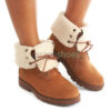 Boots TIMBERLAND Courma Kid Shearling Roll Top Saddle A2MJW
