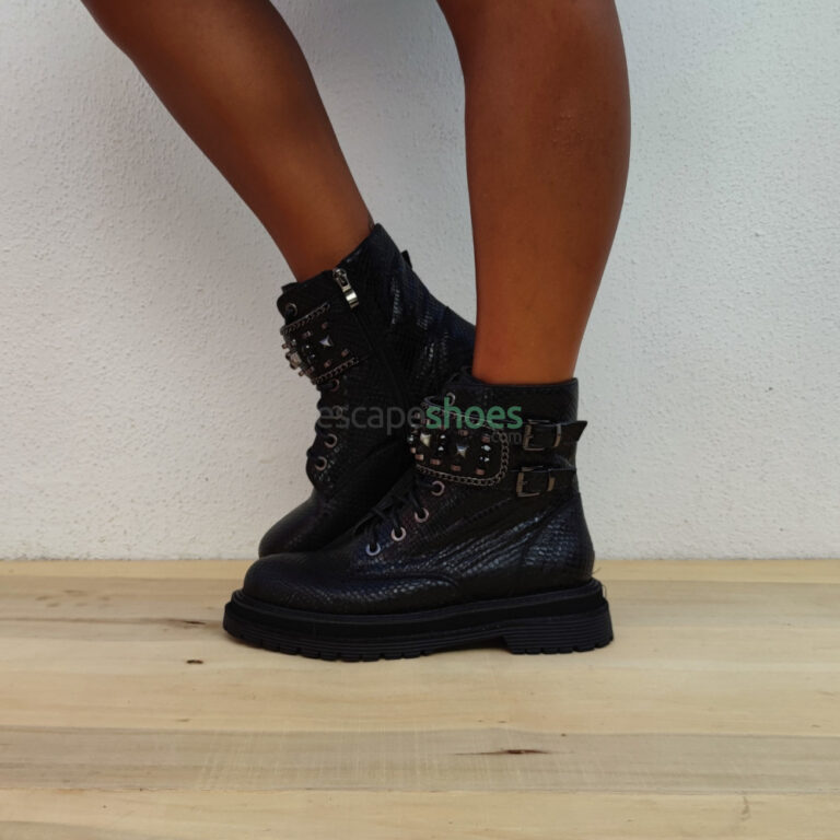 Ankle Boots ALMA EN PENA Cobra Black I21503