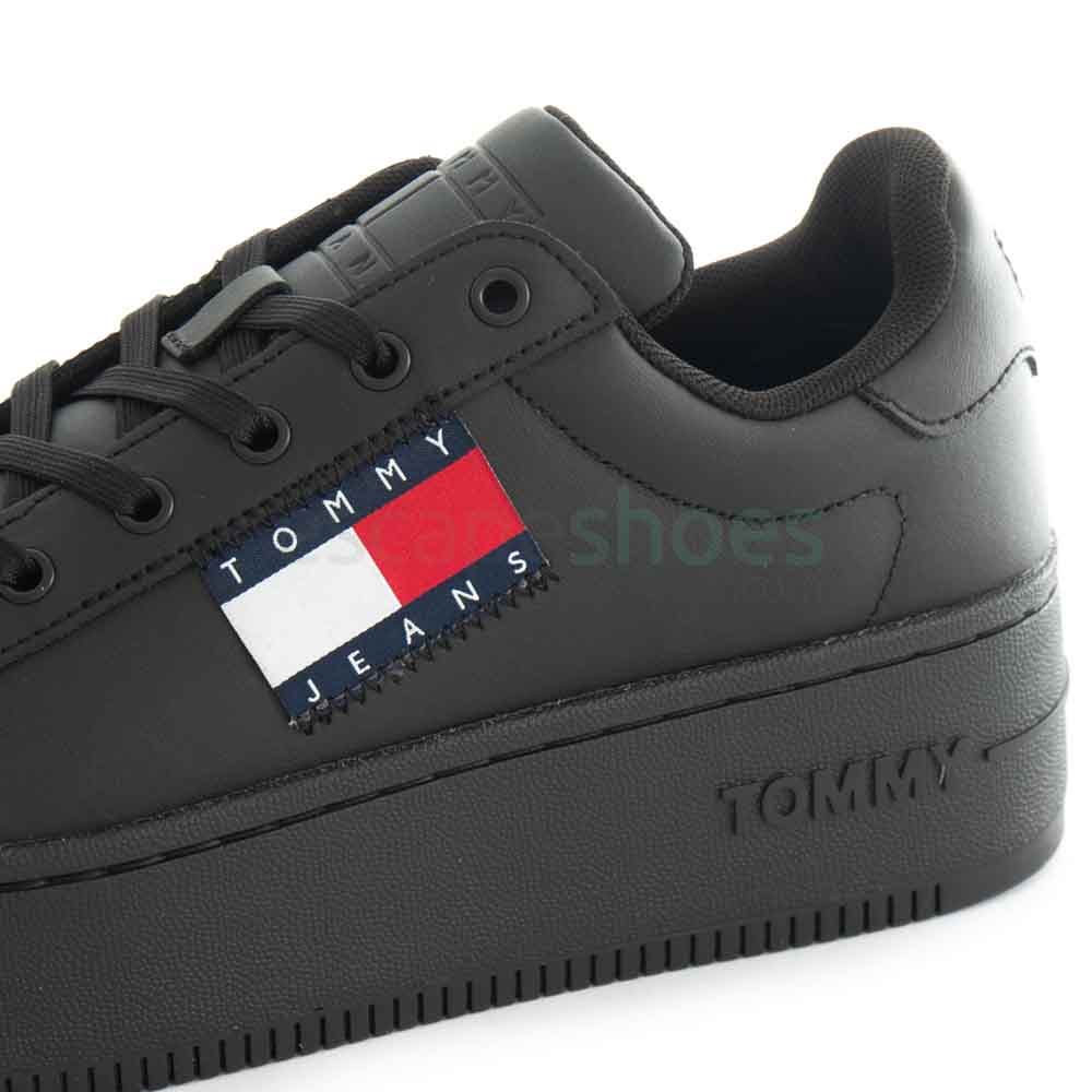 Pintura Persona vegetariano Zapatillas TOMMY HILFIGER Flatform Flag Branding Sneaker Negro