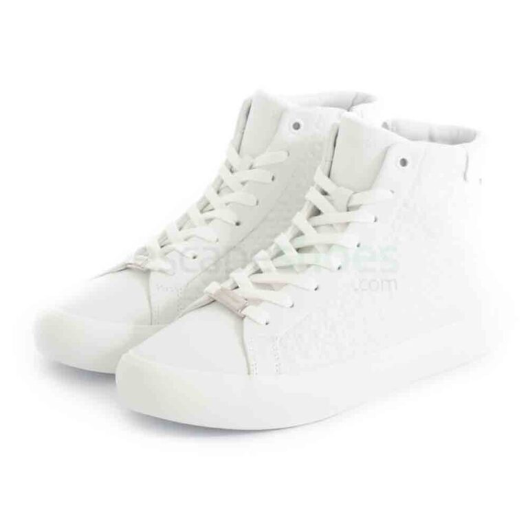 Sneakers CALVIN KLEIN Vulc High Top Emboss Mono Triple White