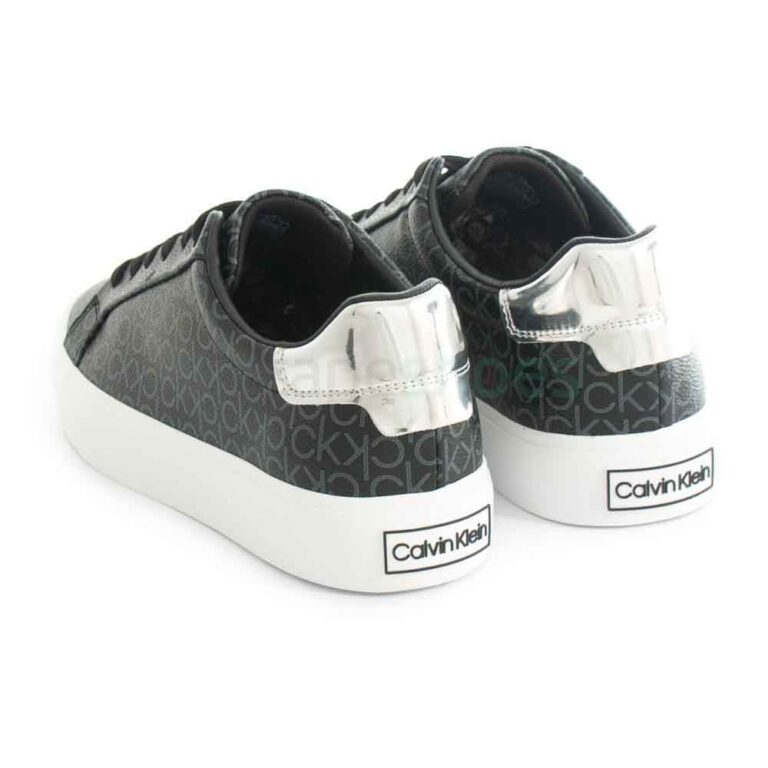 Sneakers CALVIN KLEIN Vulc Lace Up Black Mono Silver