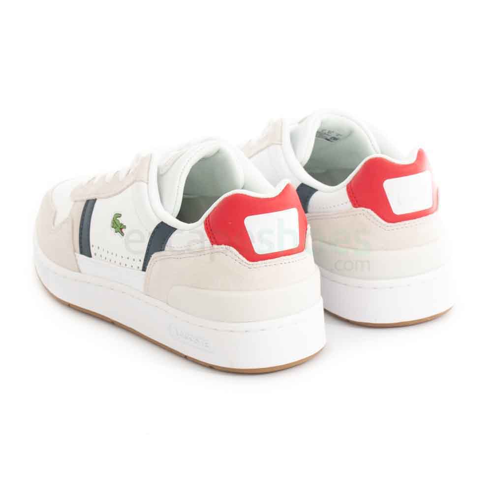 Zapatillas Lacoste T-Clip Blanco y Rojo