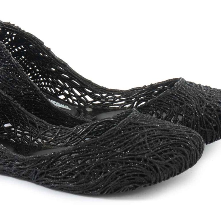 Flat Shoes MELISSA Campana Flow Black Glitter