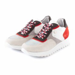 Sneakers RUIKA Leather Suede Grey Red 88/4002