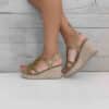 Sandals XTI Tex Rope Wedge 140872 Taupe