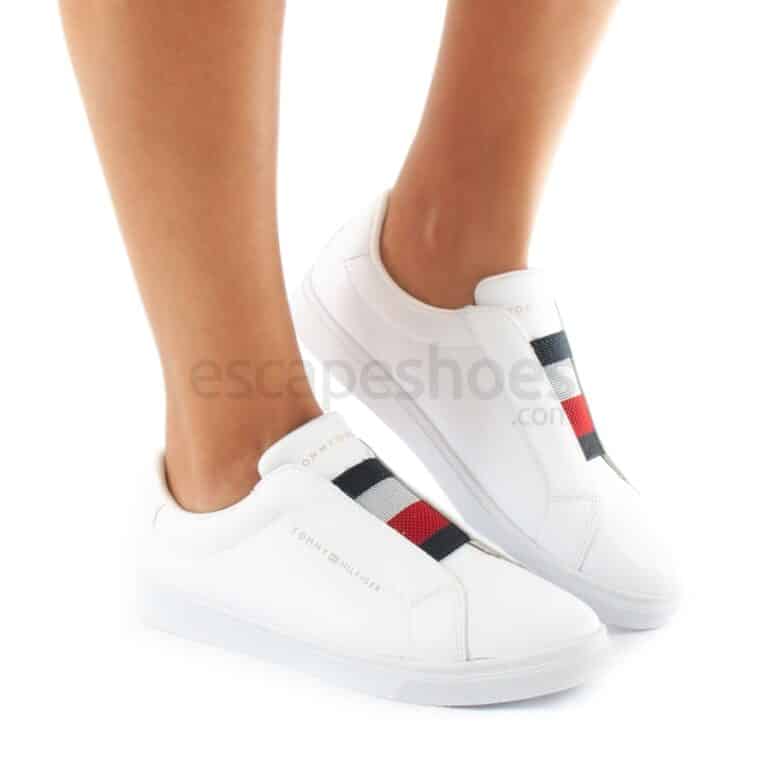Zapatllas TOMMY HILFIGER Elastic Slip On Sneaker White