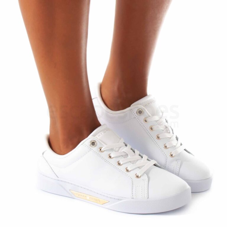 Tenis TOMMY HILFIGER Global Court White Gold