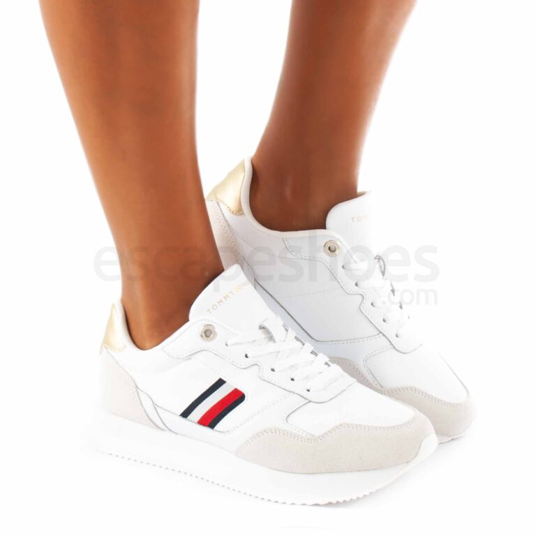 Sneakers TOMMY HILFIGER Global Stripes Lifestyle Runner White