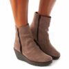 Botas FLY LONDON Yopa Oil Suede Taupe Expresso P501461003