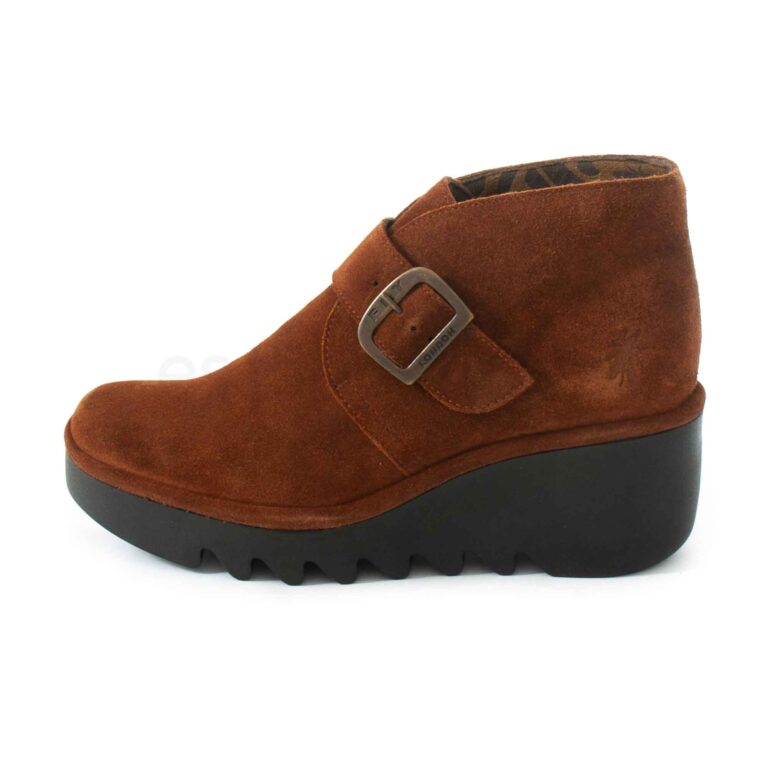 Botins FLY LONDON Birt Oil Suede Camel P501397002